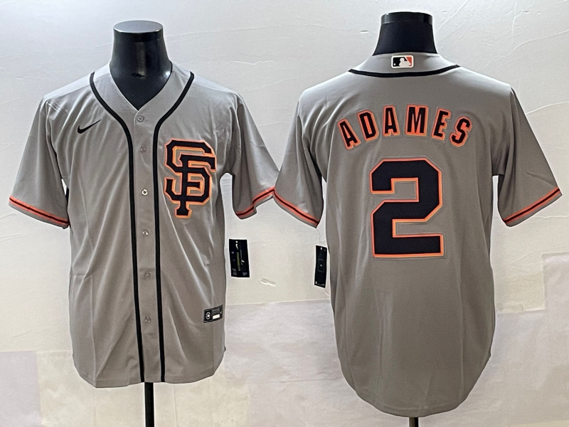 Men's San Francisco Giants Willy Adames #2 Gray Limited Jersey